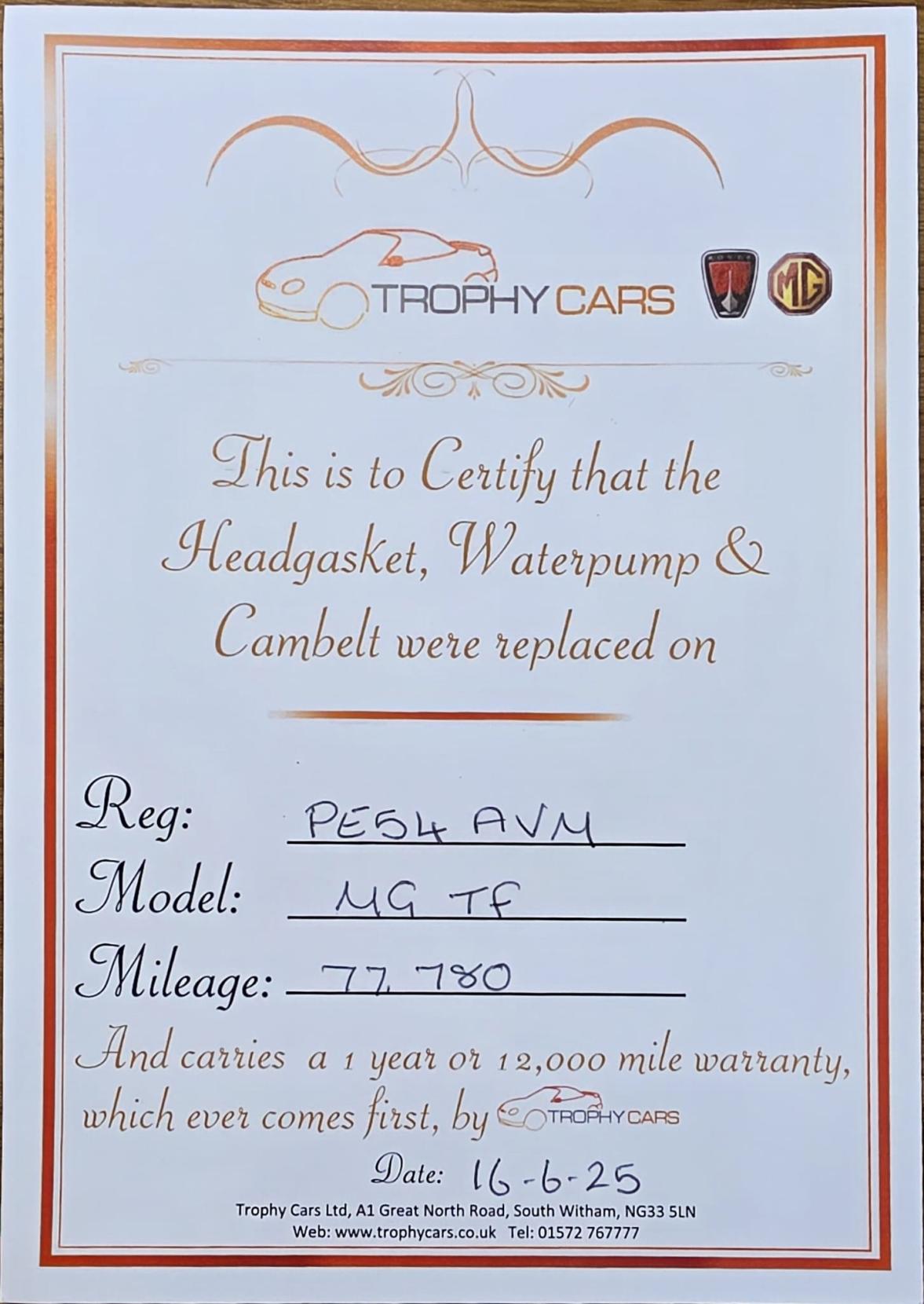 MG TF 1.8 Convertible 2dr Petrol Stepspeed (199 g/km, 118 bhp)